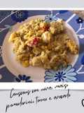 Couscous con uova, mais, pomodorini, tonno e avocado 🥑