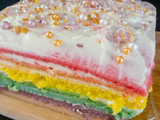 Rainbow Steamed Cake Ny. Liem