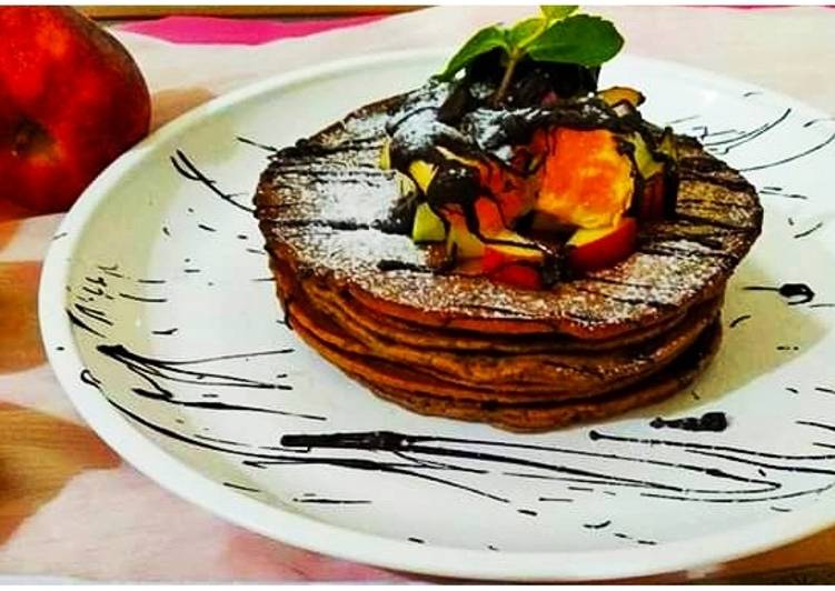 Step-by-Step Guide to Make Speedy Chocolate and fruits pancakes