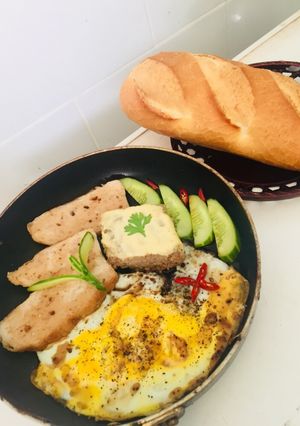 Hình của món Bánh mì chảo.