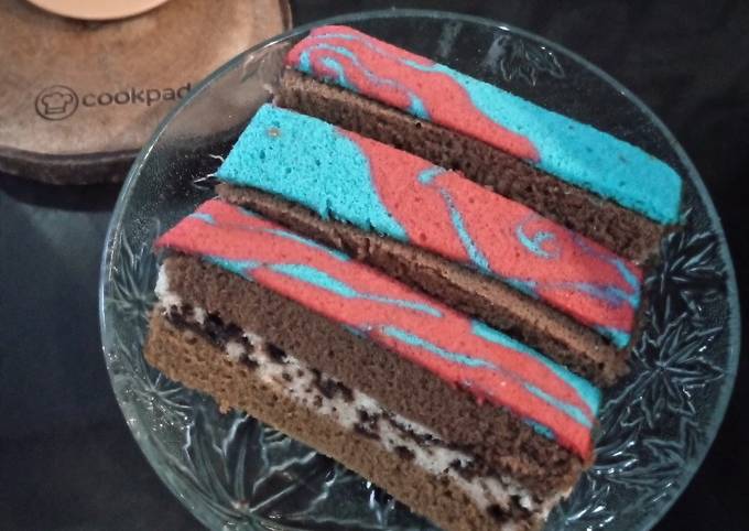 Resep Trio Chocomoca Batik Cake Oleh Atikah Hafni Cookpad