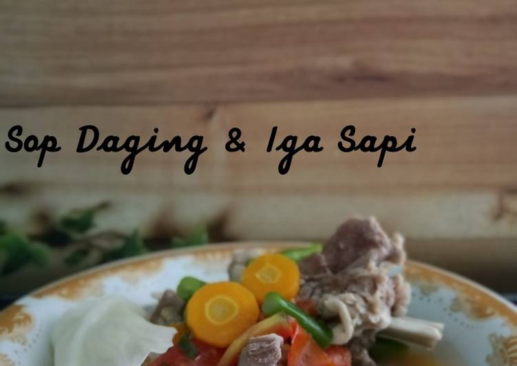 Resep 68. Sop Daging &amp; Iga Sapi, Enak