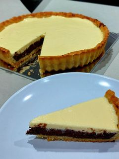 Foto resep Keto Chocolate Cheese Layered Tart Gluten & Sugar Free #Ketopad