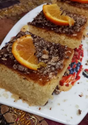 صورة لوصفة بسبوسة بالبرتقال 🍊