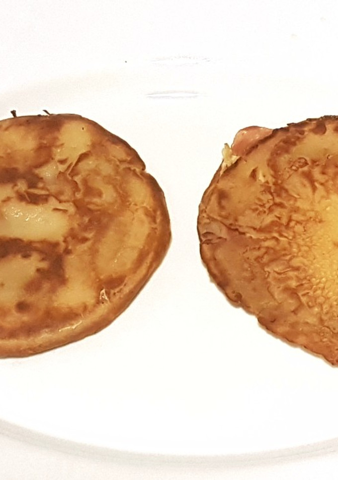 Una foto de Creps de licor de arroz rellenos de jamón dulce y queso cremoso