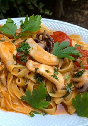 Foto di Tagliatelle seppie e moscardini