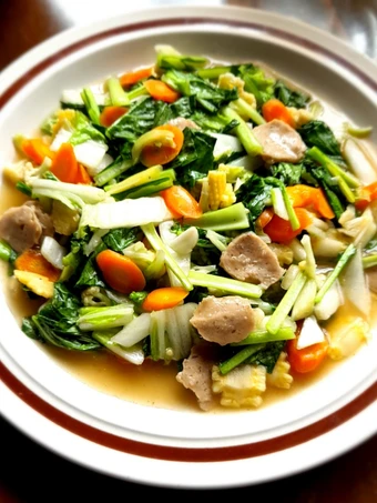 Langkah Gampang Menyiapkan Resep Capcay bakso sederhana yang Sempurna Anti Ribet, Mantap