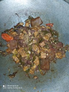 Foto resep Oseng tempe, rambak lombok ijo