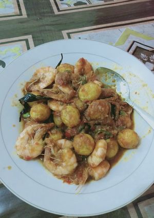 Foto resep Tumis udang🍤 dan telur puyuh #masakanramadhanalaibupekerja
