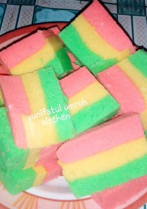 Foto resep Bolu kukus pelangi