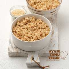 A picture of Tahu Telur Kukus Topping Ayam.