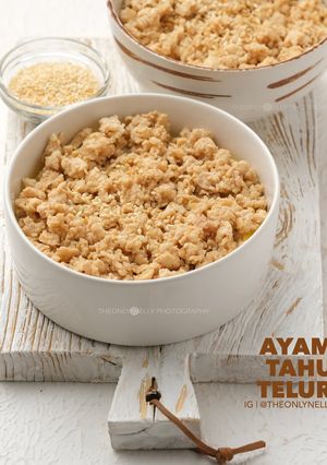 Foto resep Tahu Telur Kukus Topping Ayam