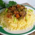Cuscús con judías verdes salteadas vegetariana