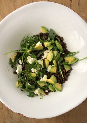 Une photo de Salade de lentilles / roquette