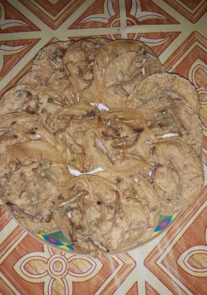 Foto resep Peyek teri cetakan bulat