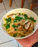 Homemade Creamy Chicken Basil Pesto Pasta