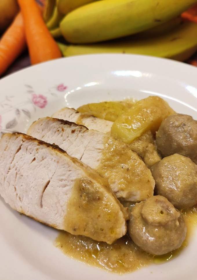 Una foto de Solomillo de pavo en salsa de champiñones