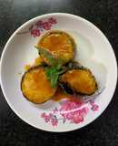 Món chay: Đậu hủ trứng cuộn rong biển xốt nước tương