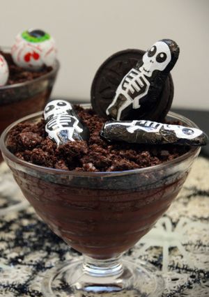 Una foto de Natillas de Chocolate "Especial Halloween"