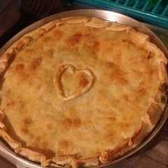 Una foto de Tarta de acelga, zapallo y queso