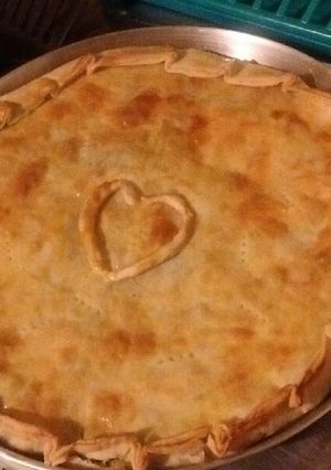 Una foto de Tarta de acelga, zapallo y queso