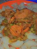 Macaroni with vegetable sauce