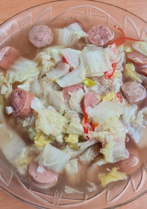 Foto resep Tumis sawi putih sosis