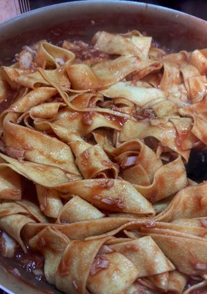 Foto di Pappardelle al sugo di merluzzo
