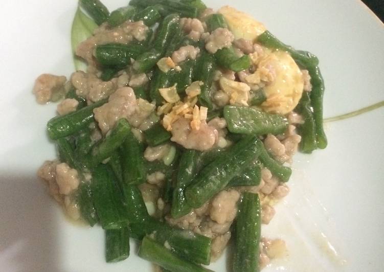 Tofu babi kacang panjang