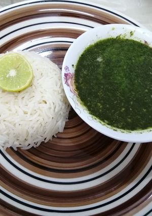 صورة لوصفة ملوخية بالدجاج