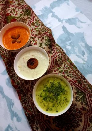 A picture of Tri color kheer.