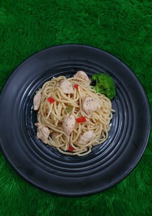 Foto resep Spaghetti Aglio Olio Ayam
