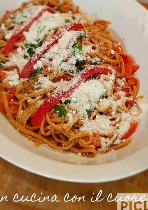 Foto di Ciriole di farro integrale con peperoni e salsiccia ♡