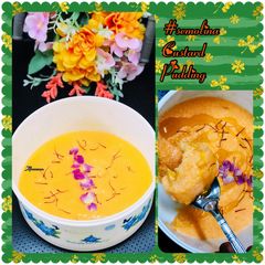 A picture of Semolina custard pudding.