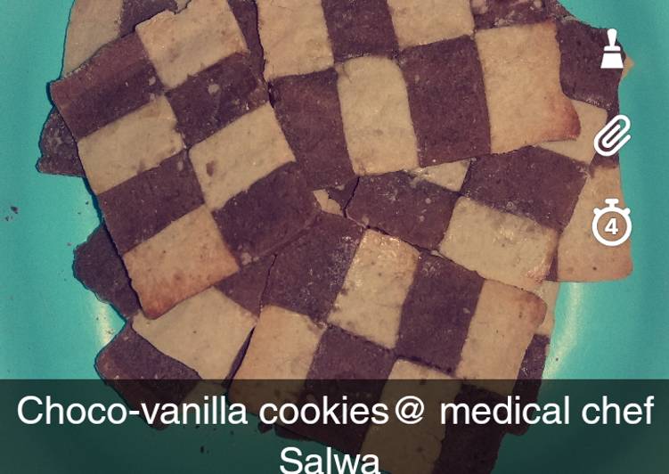 Choco-vanilla cookies