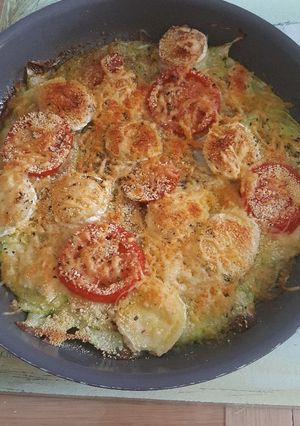 Une photo de Gratin courgettes et chèvre