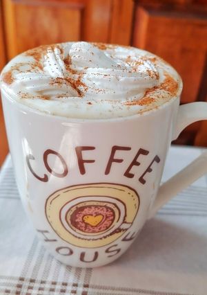 Una foto de Pumpkin latte 🎃☕