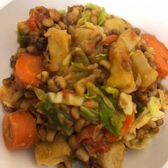 Yam and Beans with Veggie A picture of Yam and Beans with Veggie.