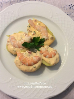 Una foto de Patatas papillote con salsa tropicana AMC