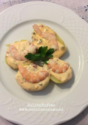 Una foto de Patatas papillote con salsa tropicana AMC