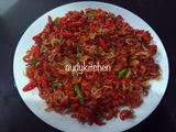 Tumis kulit melinjo udang rebon