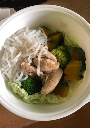 รูปของ สุกี้สันเส้นบุกในไก่คลีนและลีนมาก