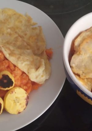 Foto principal de Arroz a la cubana con tortilla y plátano macho