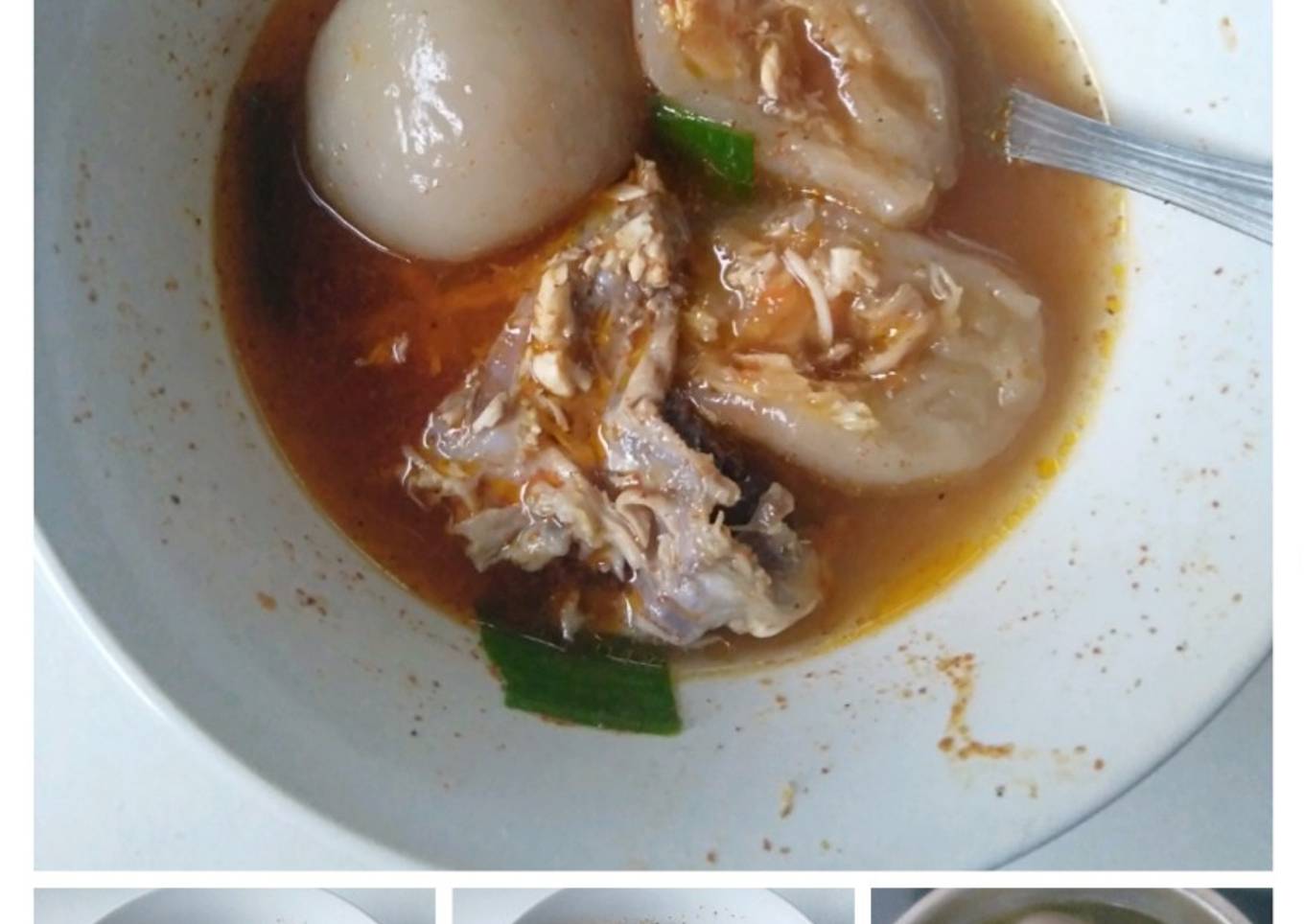 Cilok isi suwir ayam sambel gledek