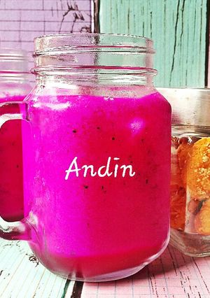 Foto resep Dragon Fruit and Yakult
