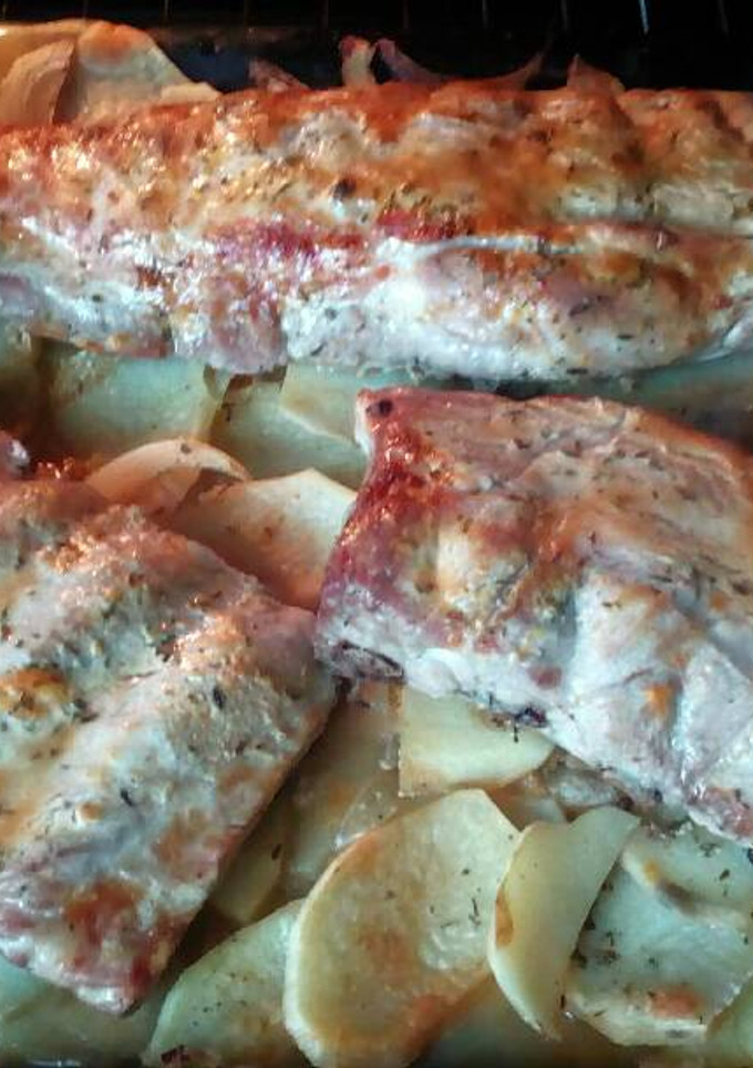 Una foto de Costillas mostaza y soja