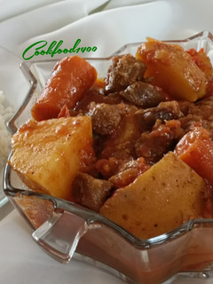 عکسی از دستور خوراک گوشت و سیب زمینی