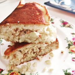 10 min Chewy Squishy Peanut Pancake Dessert A picture of 10 min Chewy Squishy Peanut Pancake Dessert.