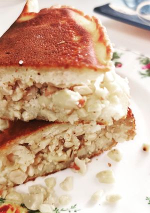 A picture of 10 min Chewy Squishy Peanut Pancake Dessert.