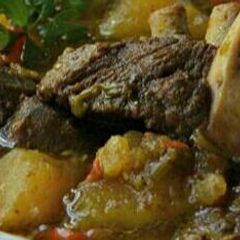 A picture of Curried goat.